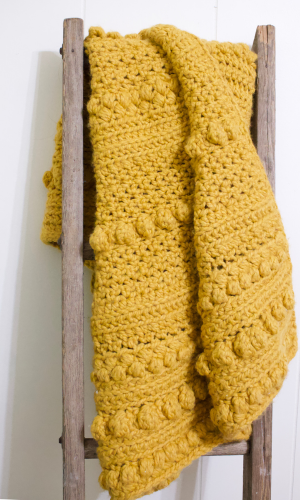 blanket on ladder for a january gift